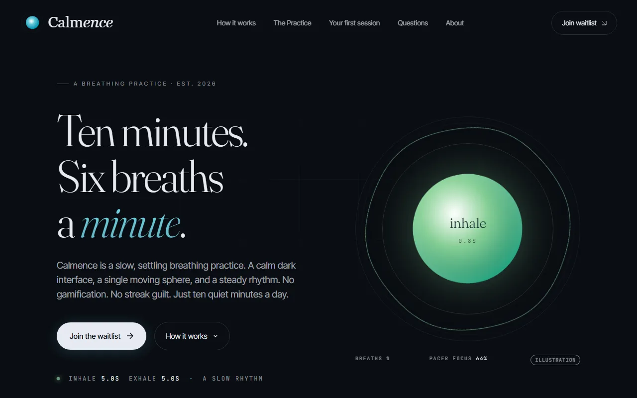 Calmence screenshot