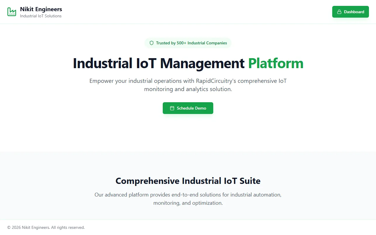 Industrial IoT Platform screenshot